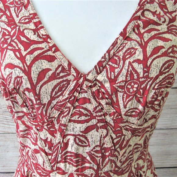 Tracy Reese Red & Cream Floral Dress - Picture 4 of 9